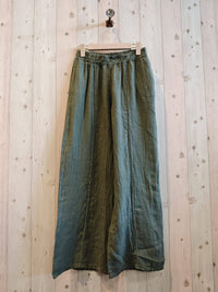 Lace Detail Linen Trousers