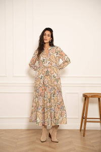 Floral print Marbella silk dress