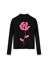 Courtney Pullover Rose Applique Top
