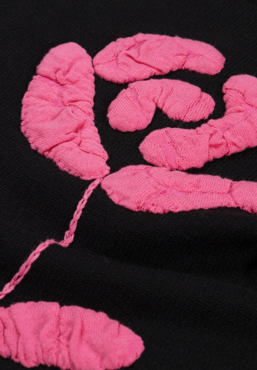 Courtney Pullover Rose Applique Top