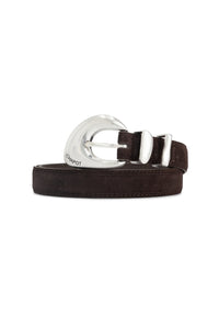 Precious Pebble Leather Belt | Cocoa