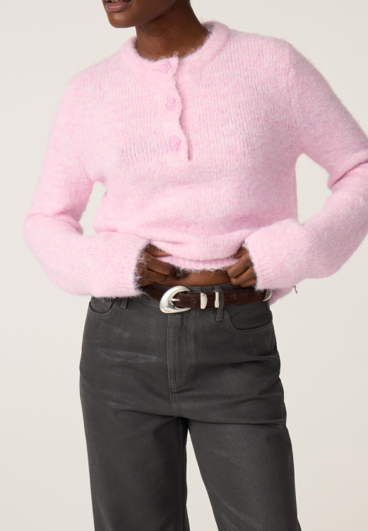Precious Pebble Leather Belt | Cocoa