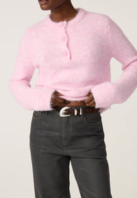 Precious Pebble Leather Belt | Cocoa
