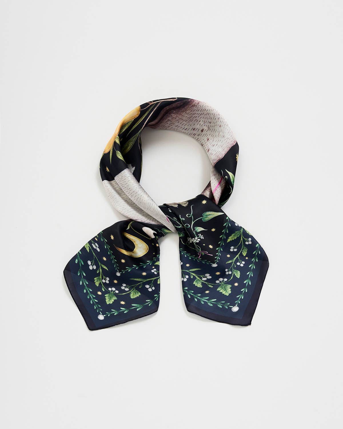 Niva Narrative Medium Square Scarf in Navy