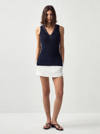 CUBIC Paperfeel V-Neck Tank Top