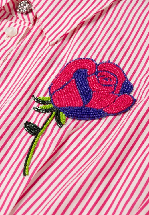 Irina Blouse | Pink Stripe