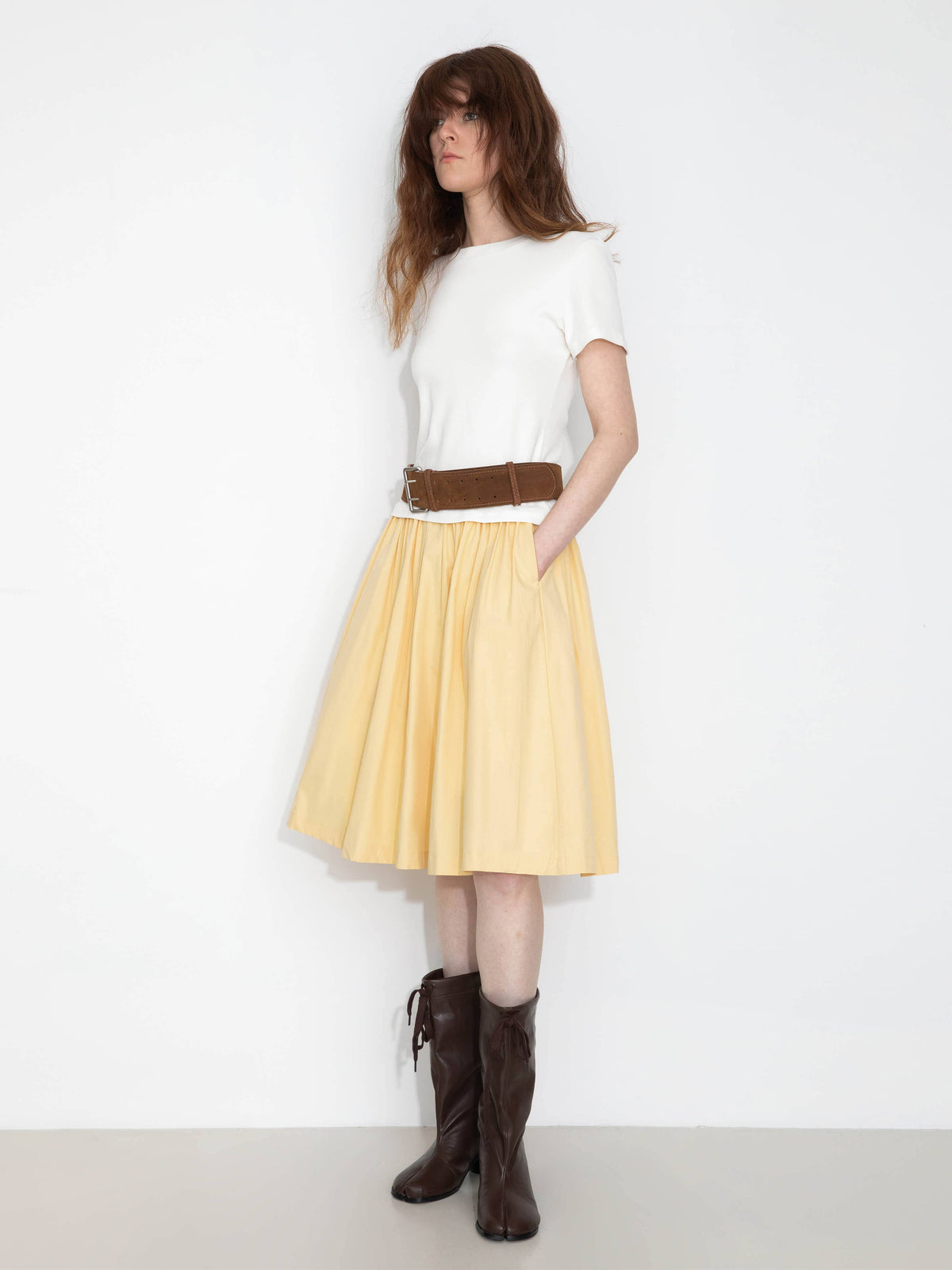 C BY CUBIC Crew Neck Short-Sleeve T-Shirt | Butter Yellow