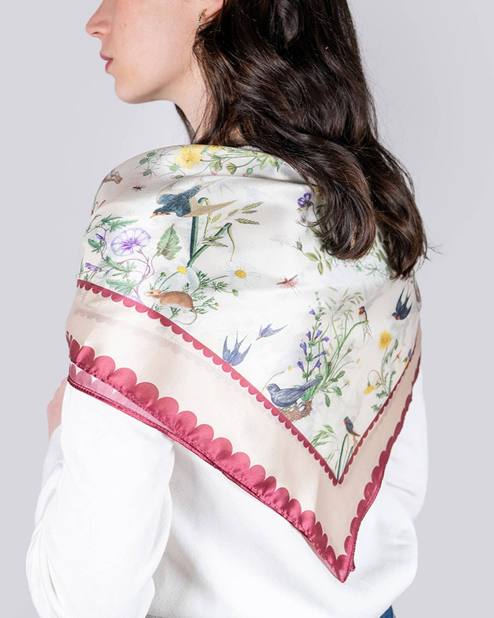 Running Bunny Toile Square Scarf