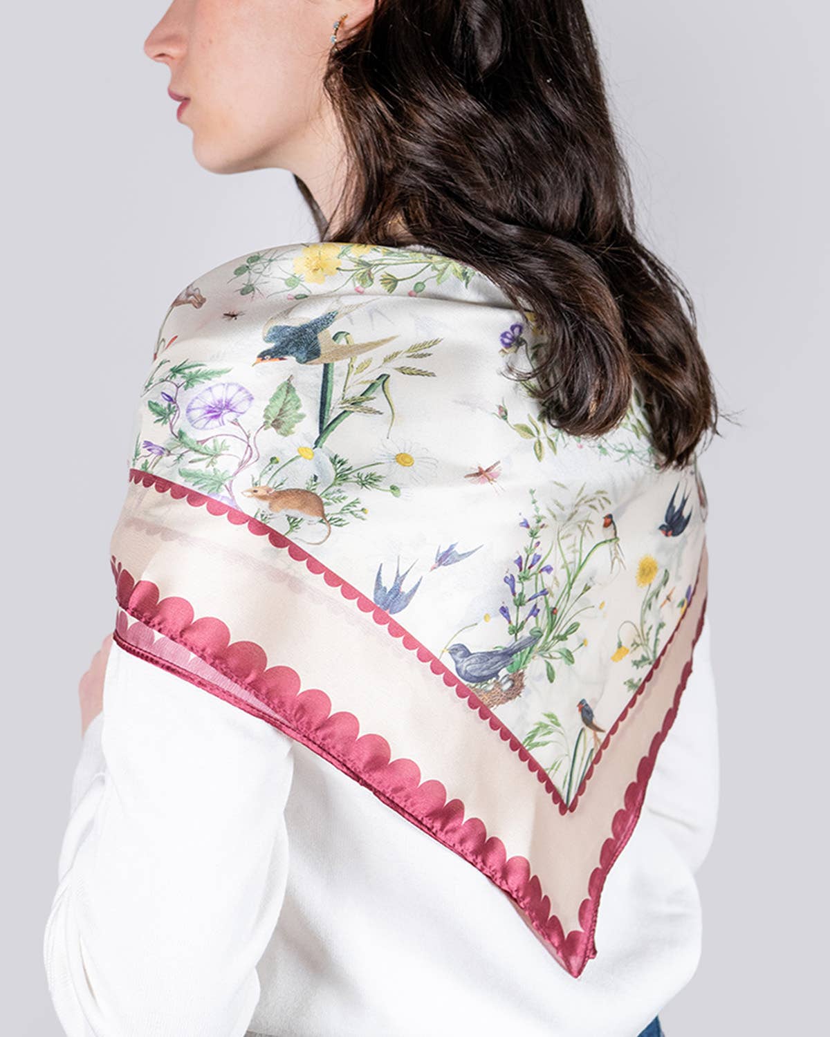 Running Bunny Toile Square Scarf