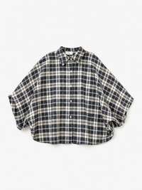 Checkered Crop Oversized Shirt | Chocolate