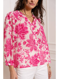Saint Tropez Printed Silk Viscose Shirt | Pinks