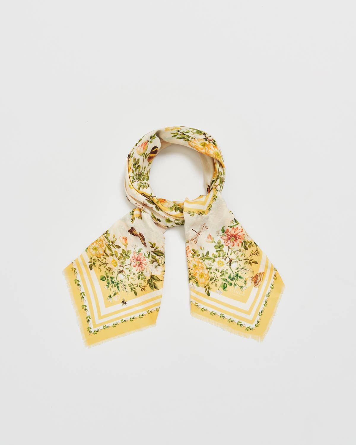 Cybele Yellow Narrative Square Scarf