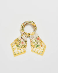 Cybele Yellow Narrative Square Scarf