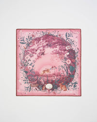 Running Bunny Burgundy Narrative Square Scarf