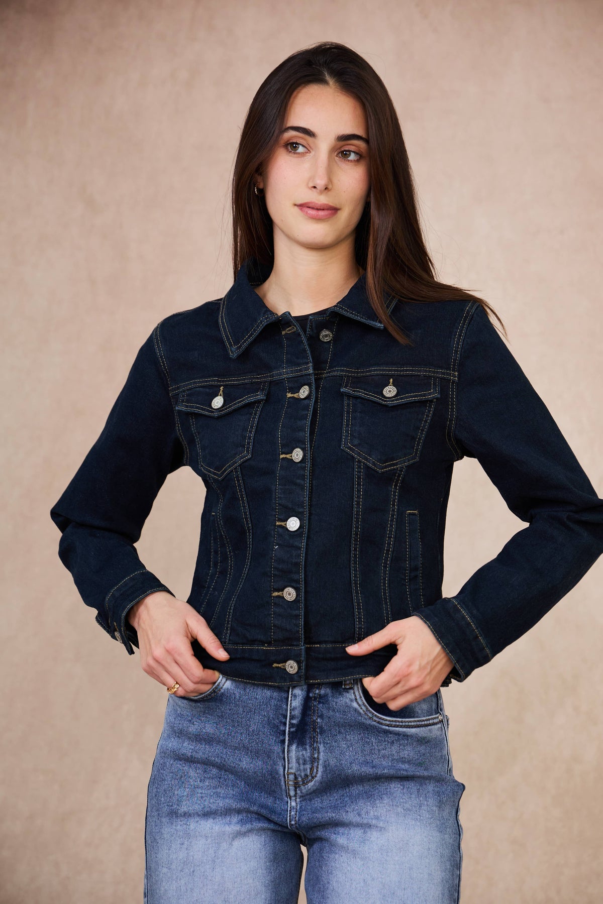 Women's Denim Jacket | Navy Wash