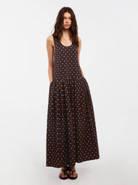CUBIC Lyocell Solid Color Long Dress