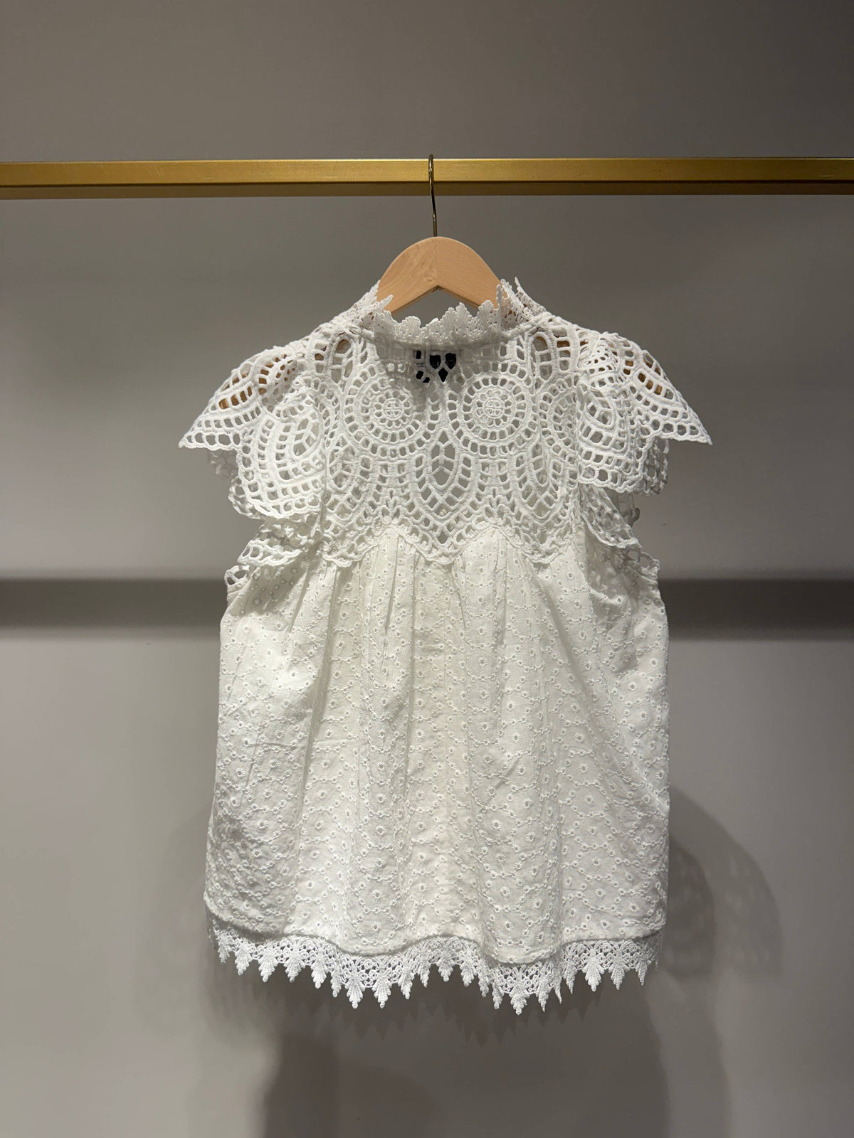 Embroidered Cotton Top Elsa | White