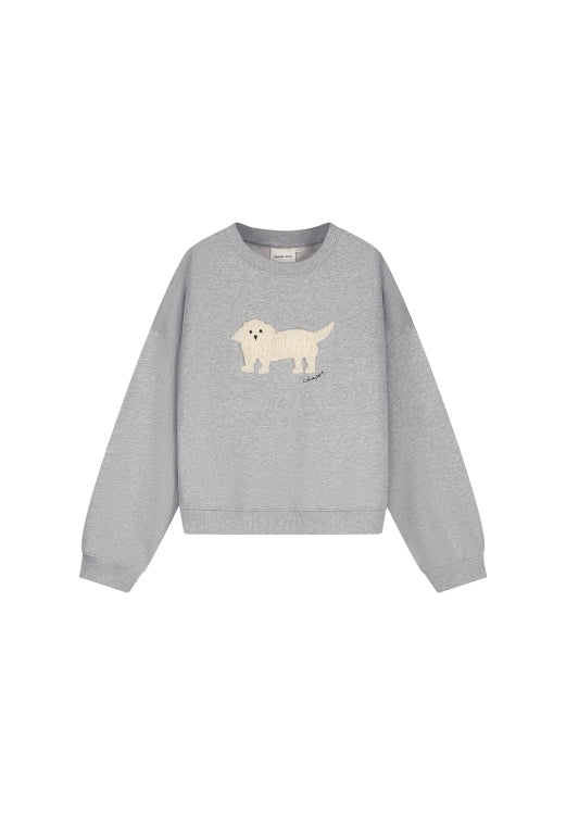 Amy Puppy Sweater | Grey