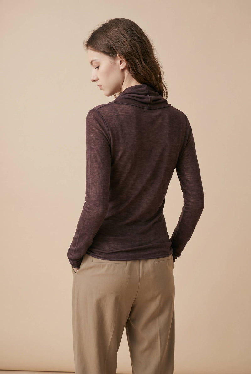 Jamie Shawl Collar Jumper | Chocolate