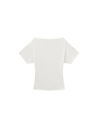 CUBIC Lyocell Blend Off-Shoulder Fitted Top