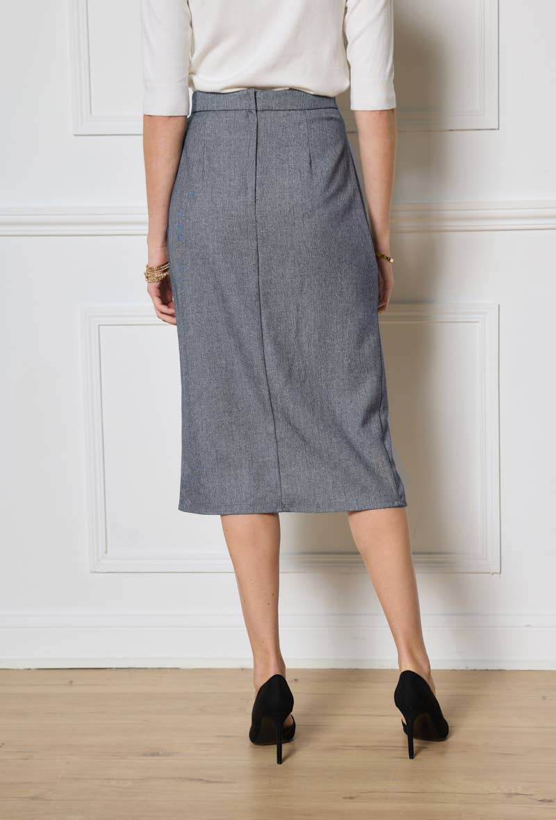 スカート wrap skirt charcoal gray/ans dotsloevner Cool-Girl Vibes Faux Leather Wrap Skort | Windsor