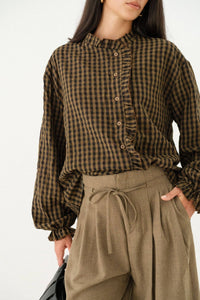 Erine Shirt - Brown Check