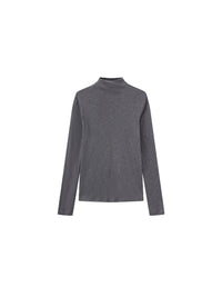 Long Sleeve Layering Top | High Neck | Grey