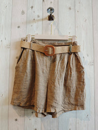 Linen Shorts with Belt