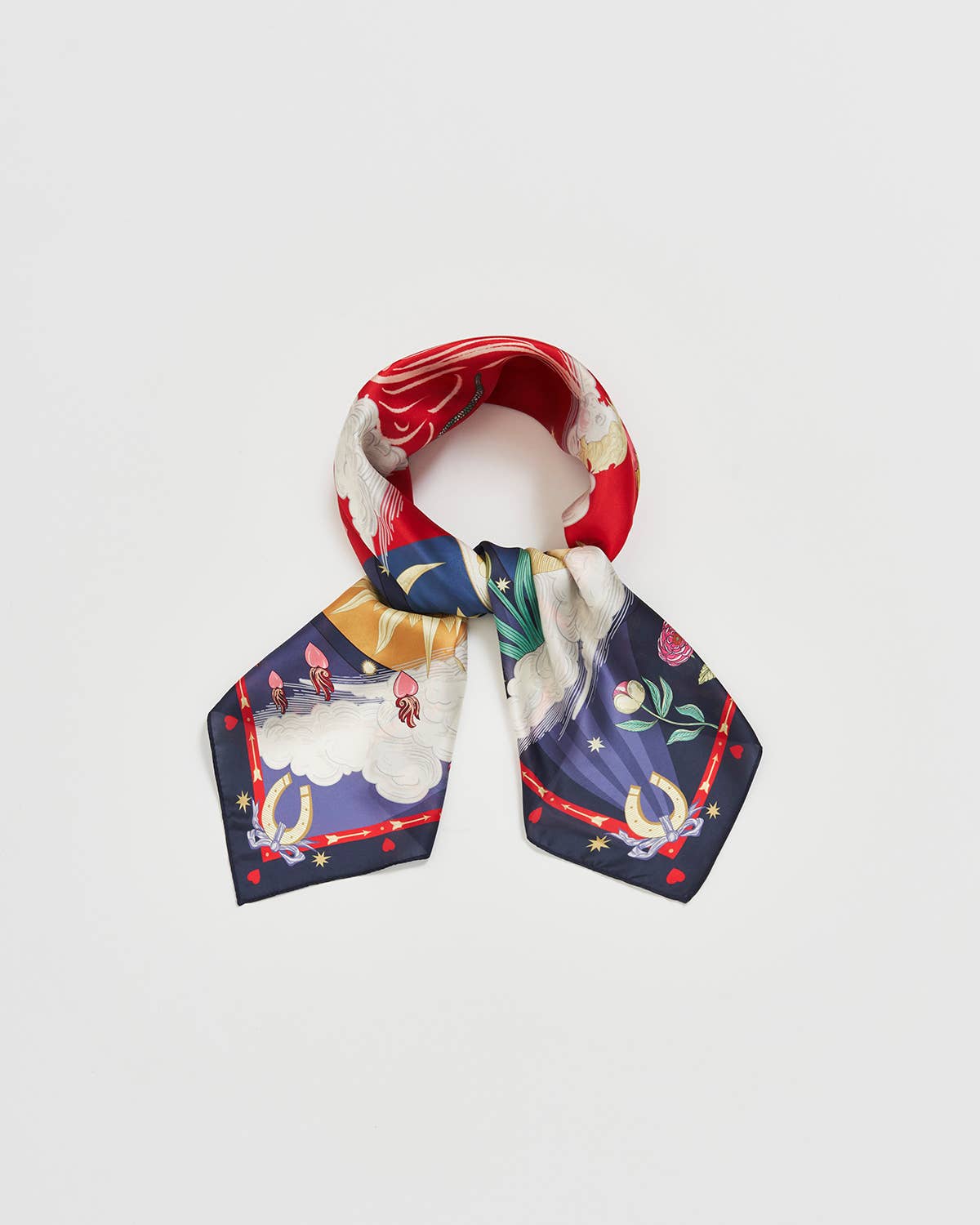 Navy Freya Narrative Square Scarf