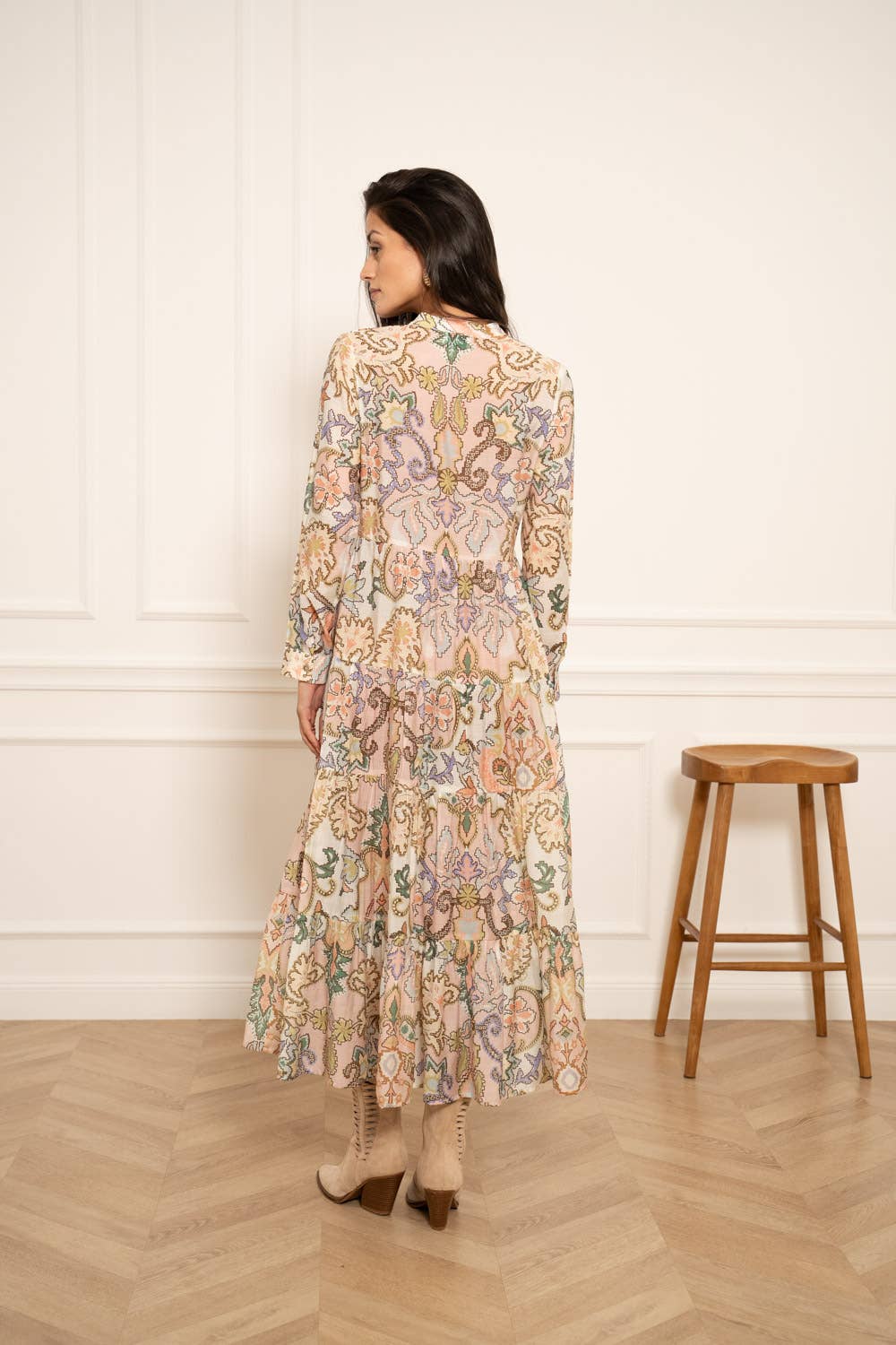 Floral print Marbella silk dress