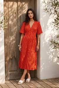 Suzie Cotton Polka-dot Dress