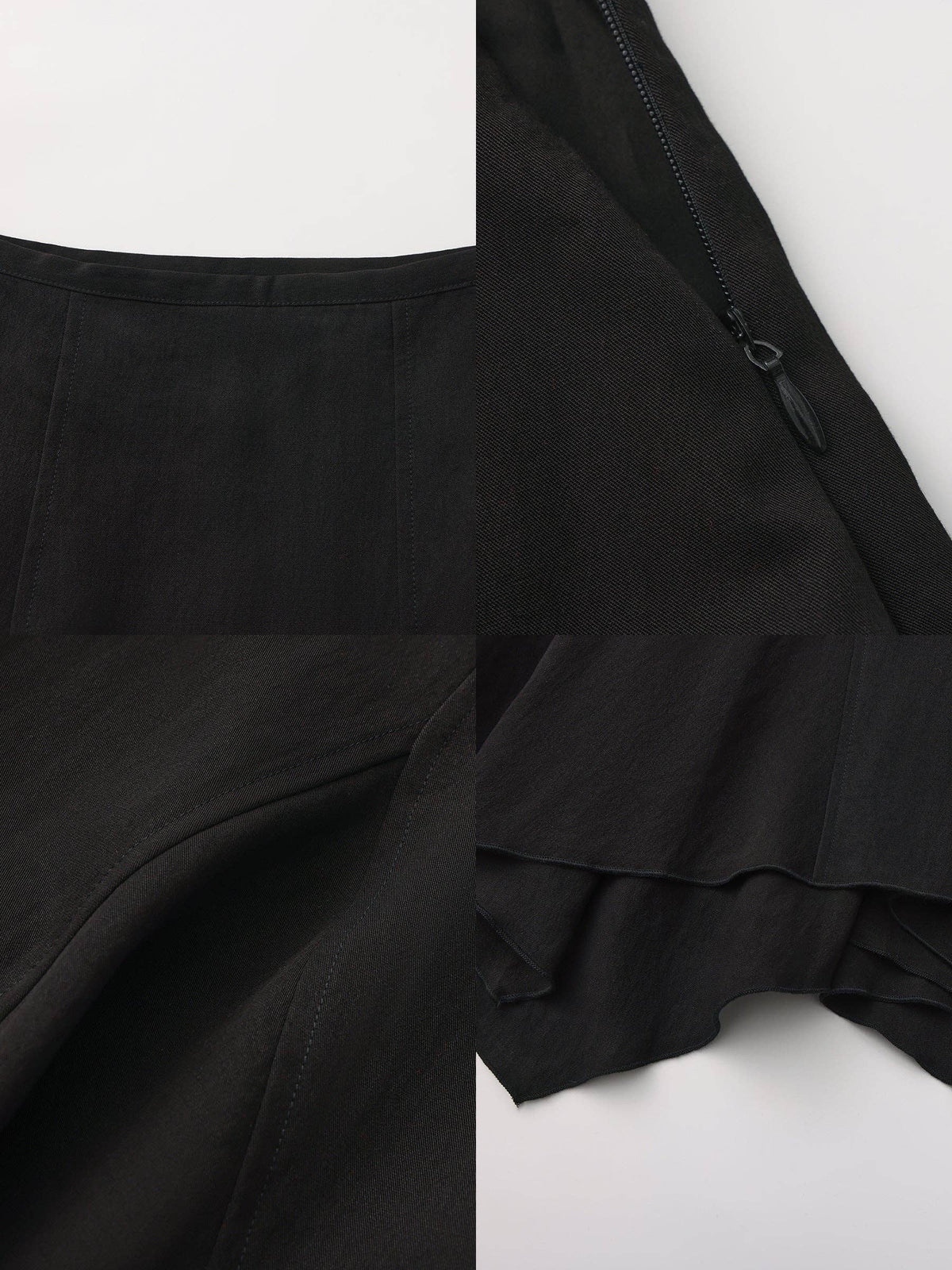 Vintage Lyocell Blend Asymmetric A-Line Midi Skirt