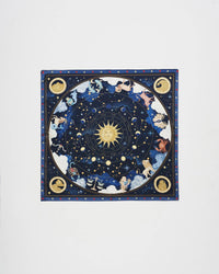 Zodiac Medium Square Scarf in Navy