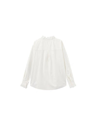 CUBIC Lace-Trimmed Linen Long-Sleeve Shirt