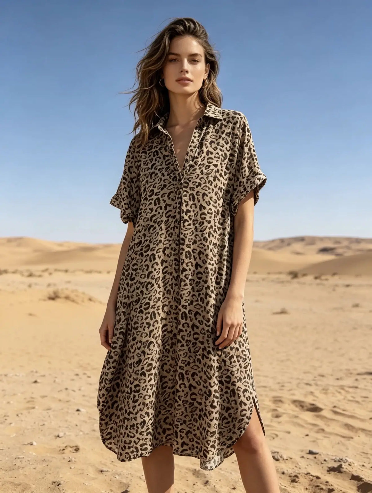 Tunic Shirt Dress | Leopard