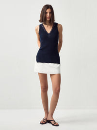 CUBIC Paperfeel V-Neck Tank Top