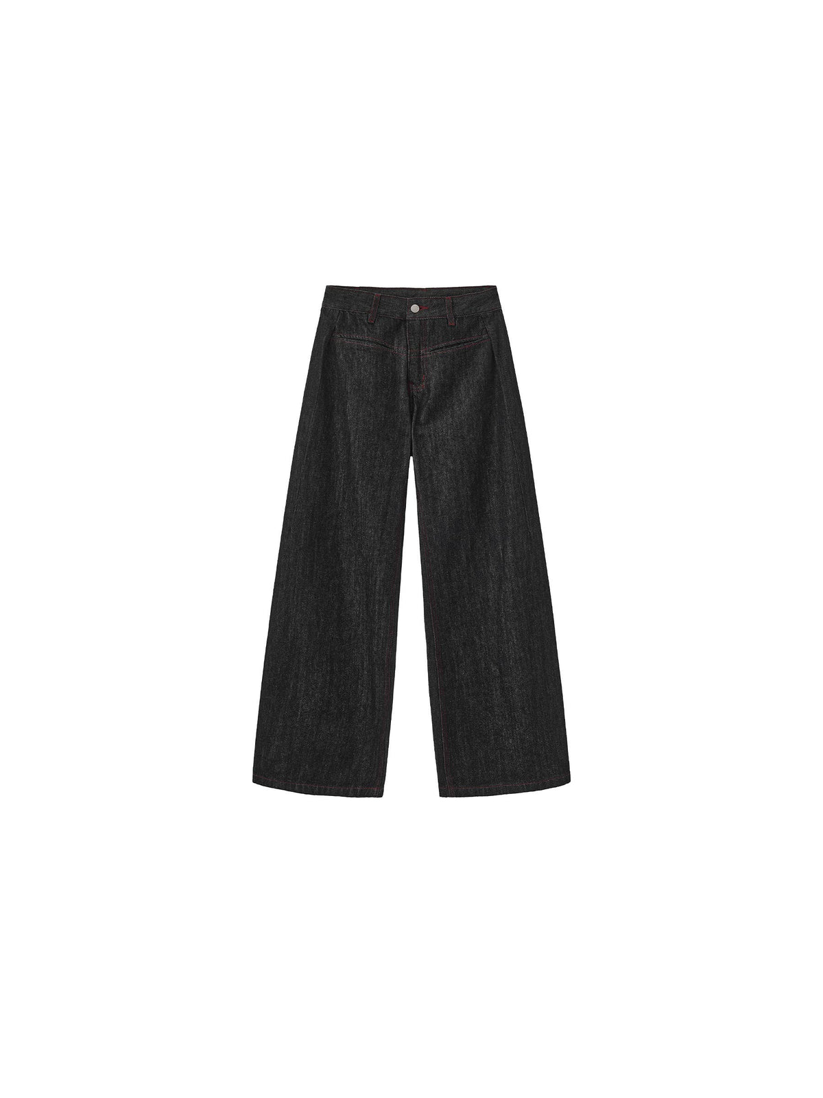 Vintage Curved Wide-Leg Trousers