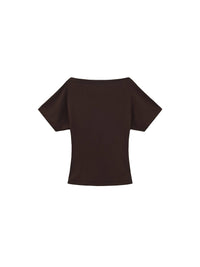 CUBIC Lyocell Blend Off-Shoulder Fitted Top