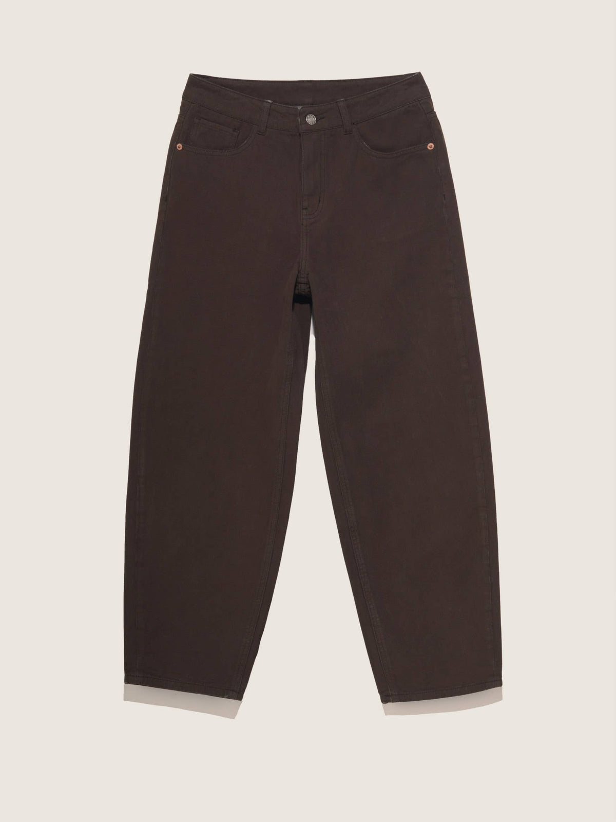 Bony Barrel Leg Jeans | Chocolate Brown