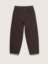 Bony Barrel Leg Jeans | Chocolate Brown