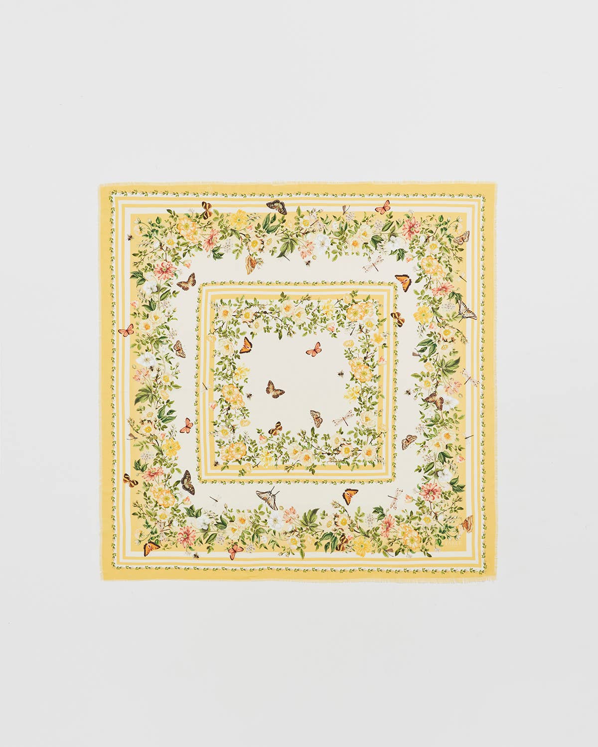 Cybele Yellow Narrative Square Scarf