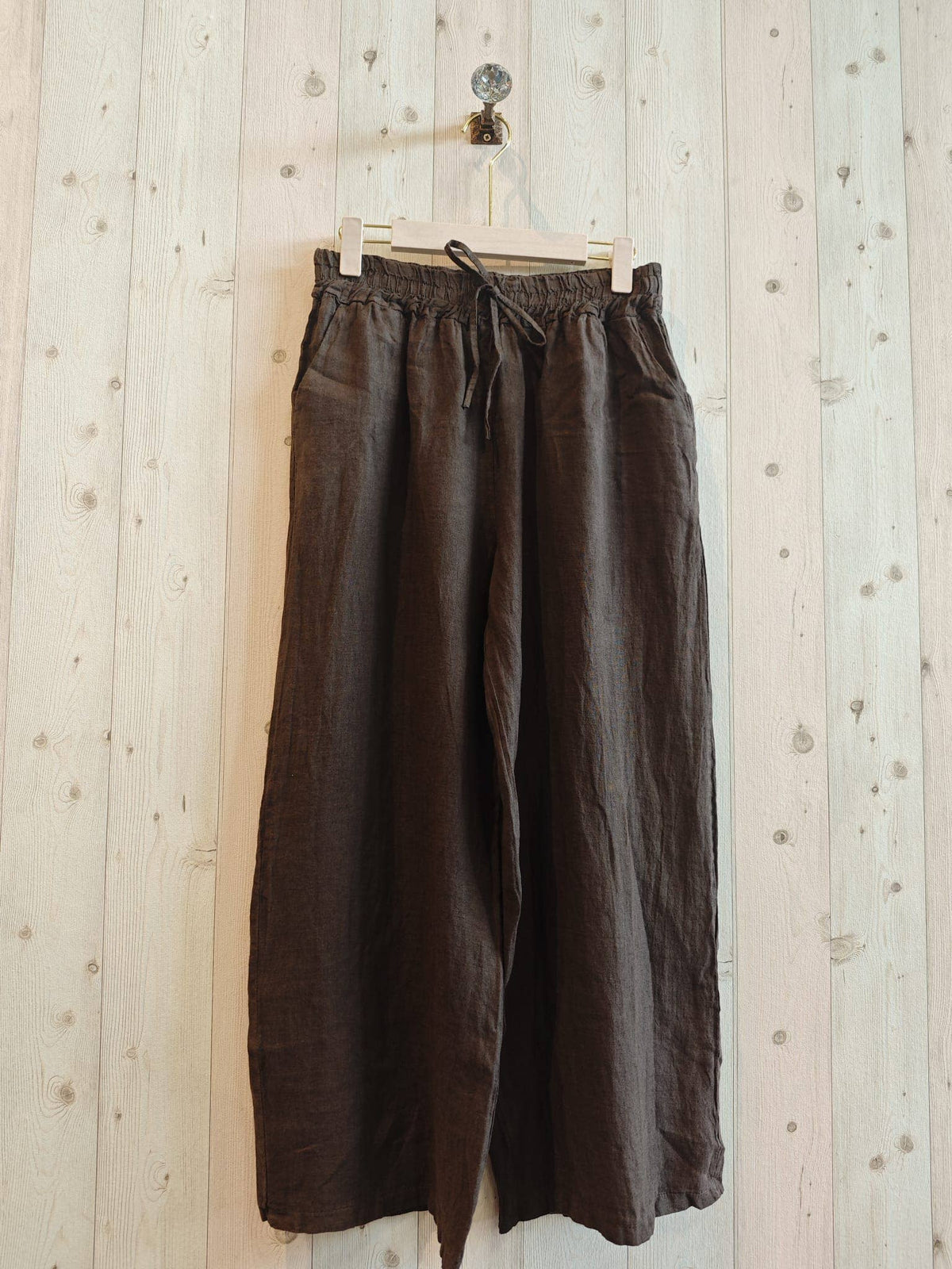 Linen Trousers with Elasticated Waist