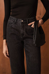 Bony Barrel Leg Jeans | Chocolate Brown