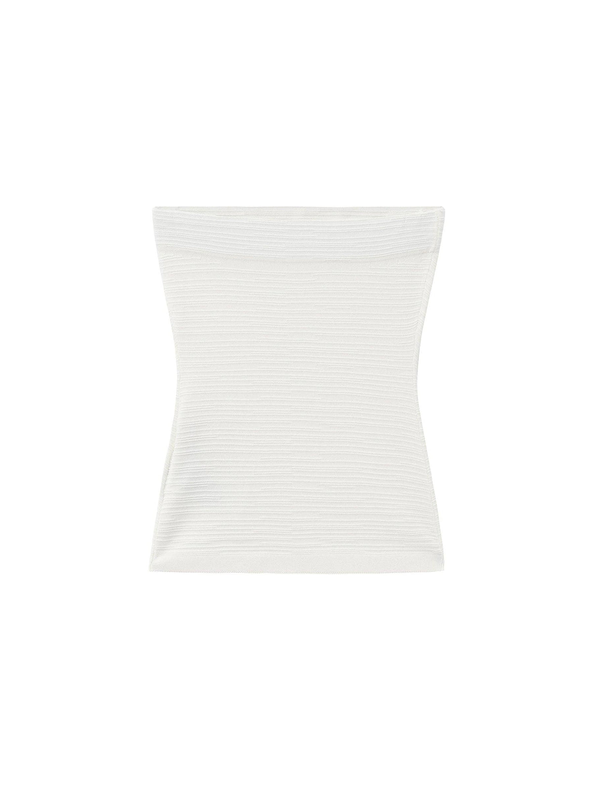 Sculpted Textured Fitted Knit Top