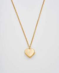 Gaia Lily Heart Locket Necklace