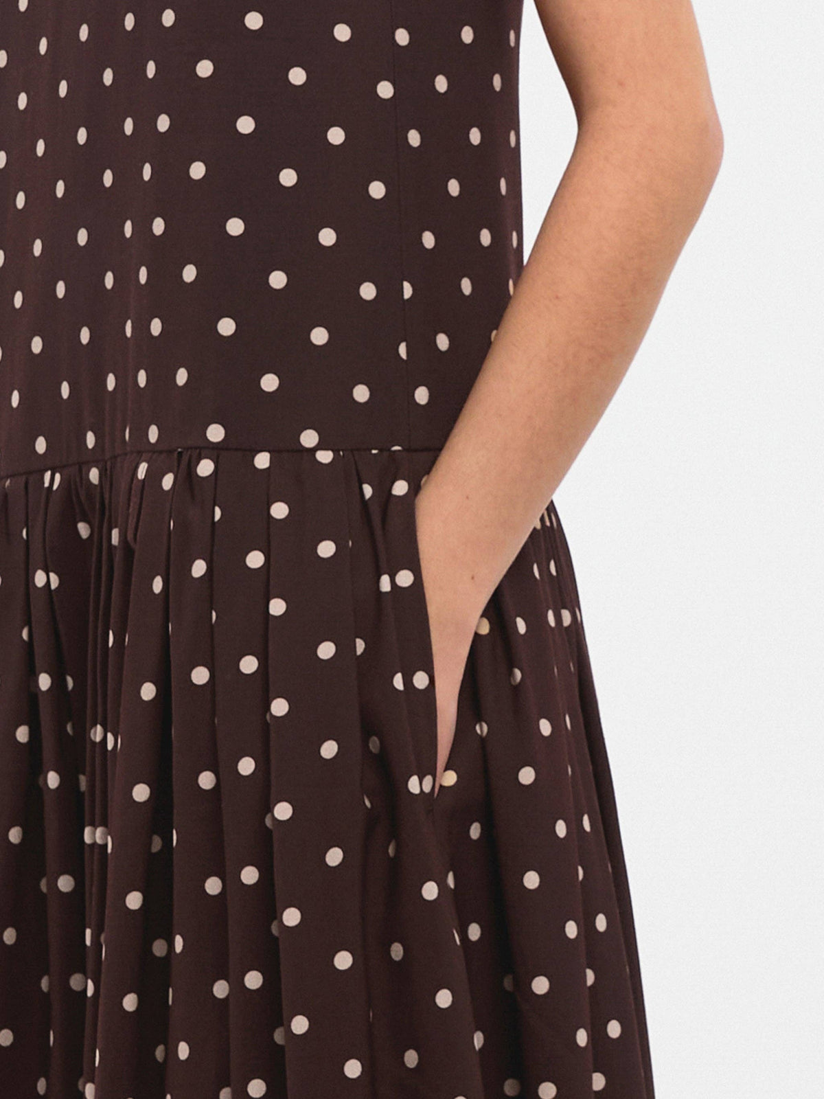 CUBIC Lyocell Solid Color Long Dress