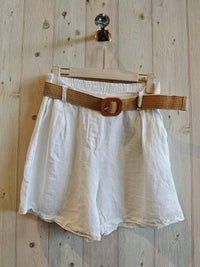 Linen Shorts with Belt