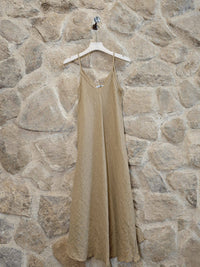 Linen Bias Cut Strappy Dress
