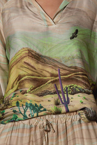 Cactus Print Silk Set
