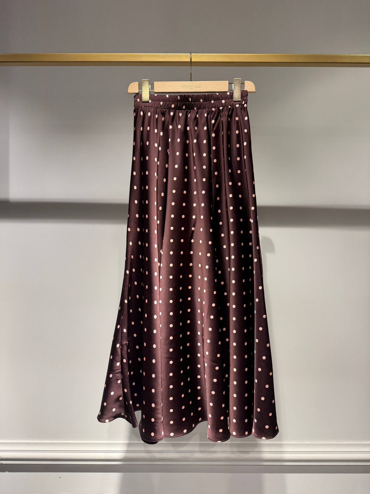 Satin Valentine Skirt | Burgundy & Pink